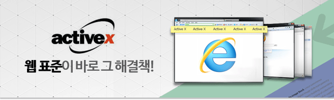 Active X! 웹 표준이 바로 그 해결책!